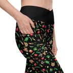 Gremlins in the Garden crossover leggings with pockets